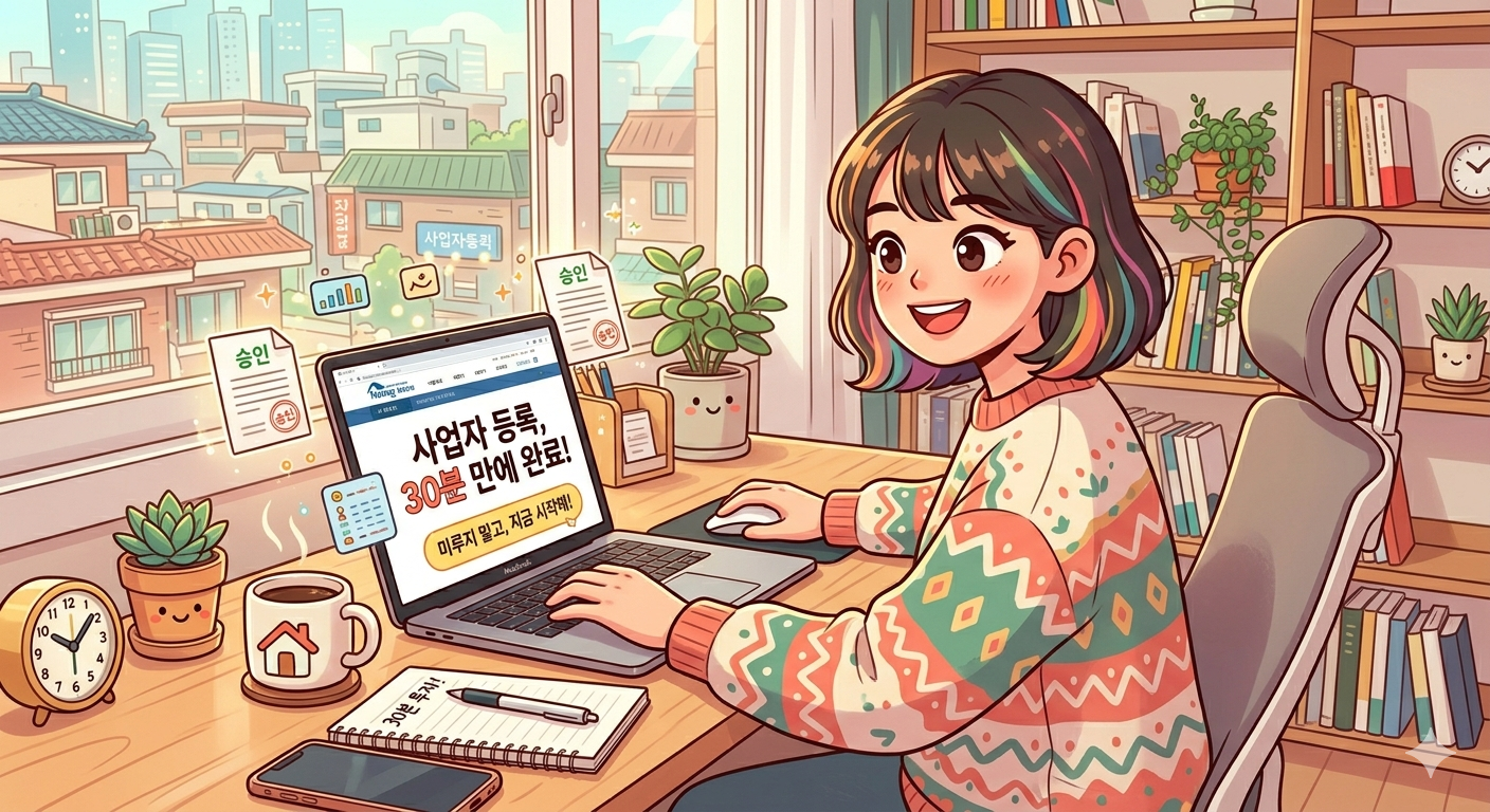 사업자 등록, 미루지 말고 30분만 투자하세요